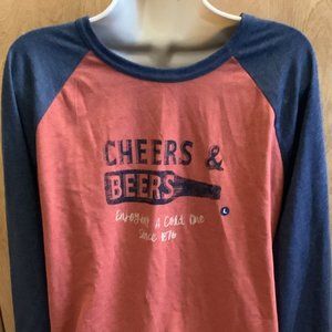 NWT G.W. Bass & Co Men's Graphic Baseball T-Shirt  Size:  Large